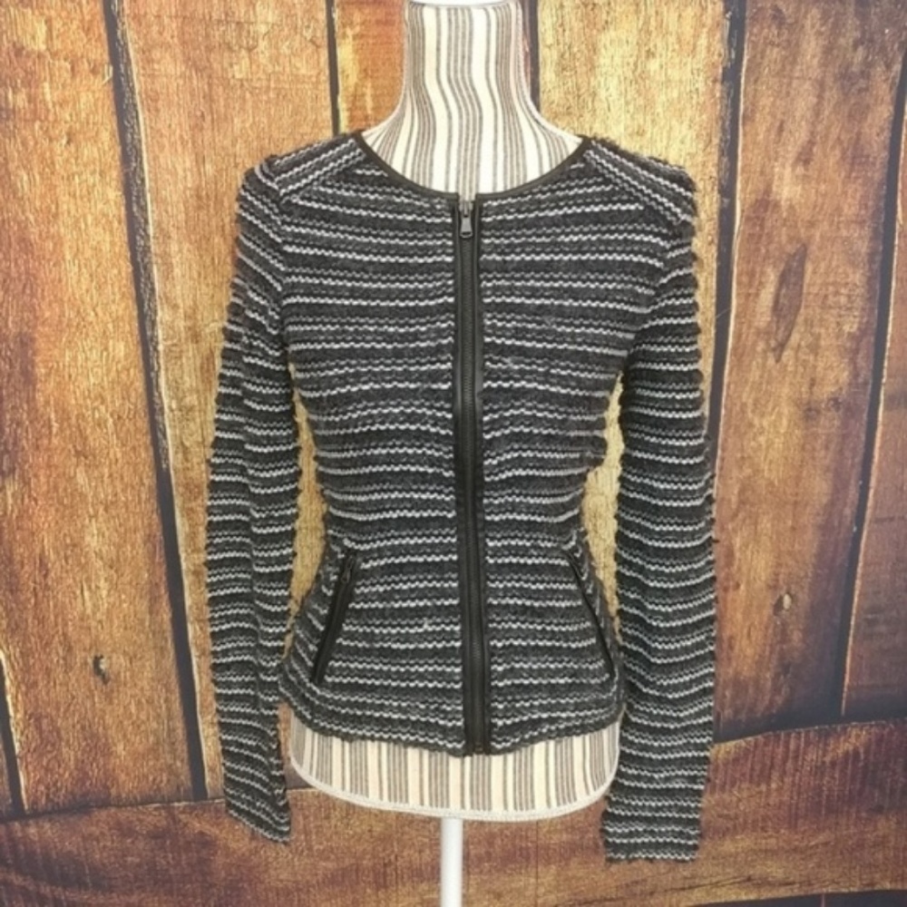 Loft Zip Up Sweater Cardigan w/ Pockets XS